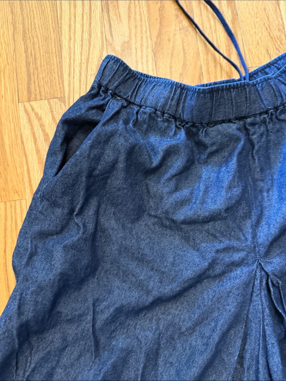 Niko and sz L Wide Leg Chambray Gaucho Pants - Deep Indigo Blue great condition - Picture 3 of 8